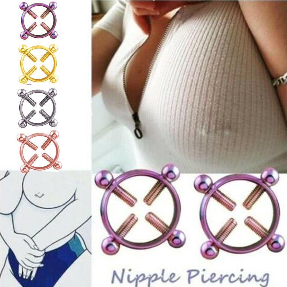 Set 2 Khuyên Nhũ Hoa VANES1 Bằng Thép