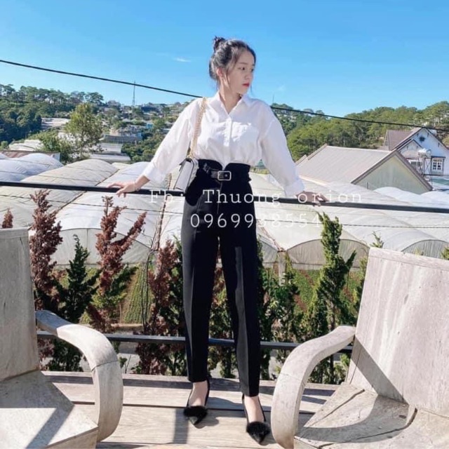 Quần baggy vải đai siêu hót 657