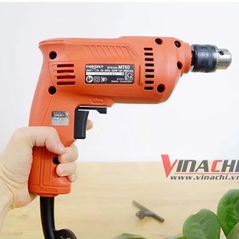 Máy Khoan Điện Maktec Chính Hãng MT60 - Máy Khoan Điện Cầm Tay Khoan Kim Loại Khoan Gỗ Và Vặn Vít