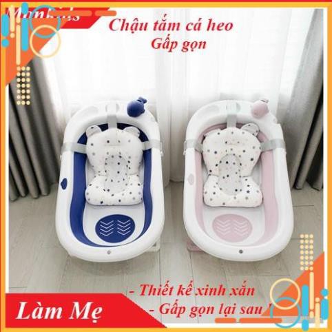 [ Mua ngay nhận ưu đãi của TINI ] CHẬU TẮM GẤP GỌN CAO CẤP KÈM PHAO TẮM- CHÍNH HÃNG - CÓ NHIỆT KẾ