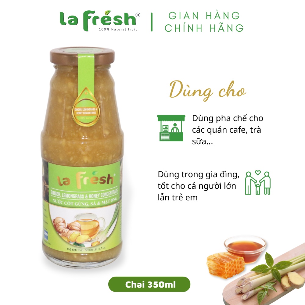 Nước cốt Gừng,Sả, Mật Ong 350ml