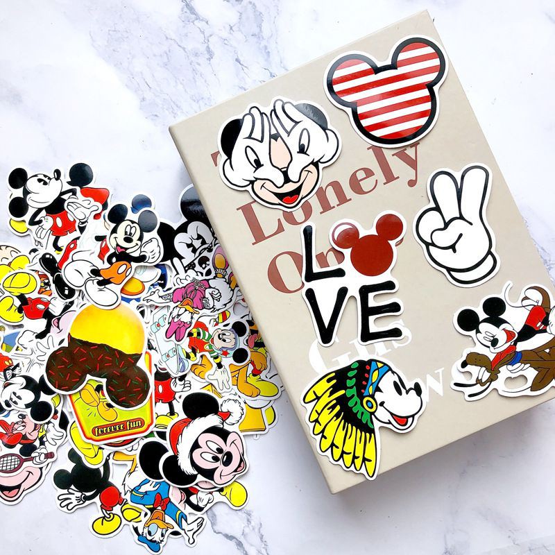 Set 50 Miếng Dán Chống Thấm Nước Hình Chuột Mickey