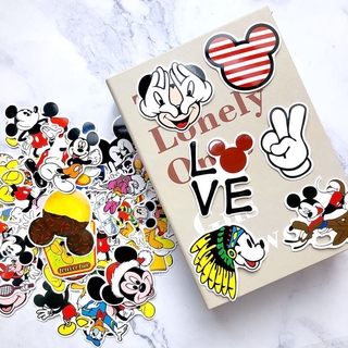 Set 50 miếng dán chống thấm nước hình chuột Mickey
