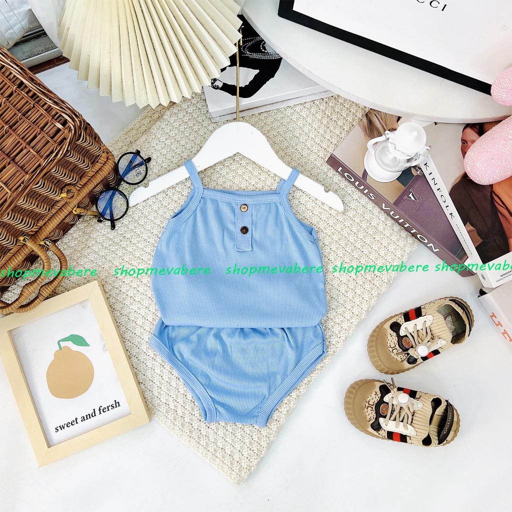 Bộ 2 dây chip vải tăm lạnh cho bé 6-16kg, hàng loại 1 mềm mịn co giãn 4 chiều, thoáng mát cho bé vào mùa hè - BO91