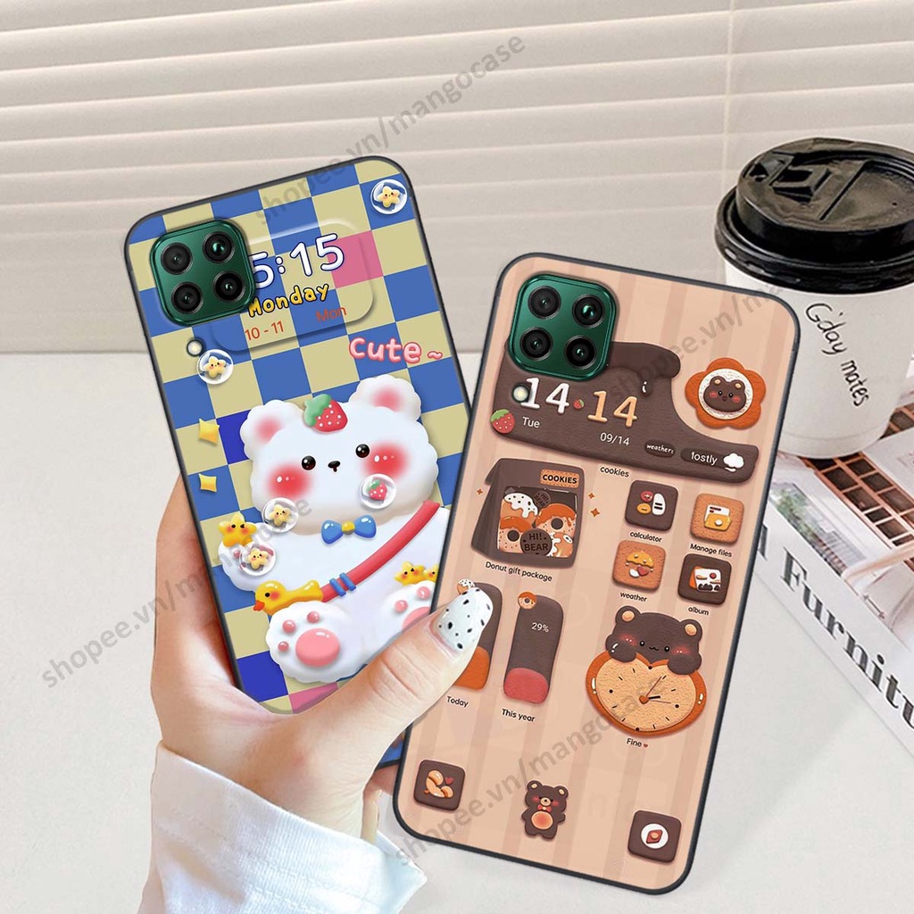 Ốp lưng Huawei Nova 7i hình gấu, thỏ, đồng hồ cute dễ thương