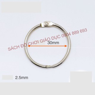 Set 10 Móc còng / Khoen vòng 3 cm đóng gáy sách, album