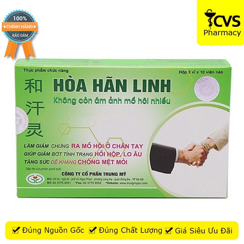 Hòa Hãn Linh Hộp 30 viên uống - Dành Cho Người Ra Mồ Hôi Nhiều - cvspharmacy