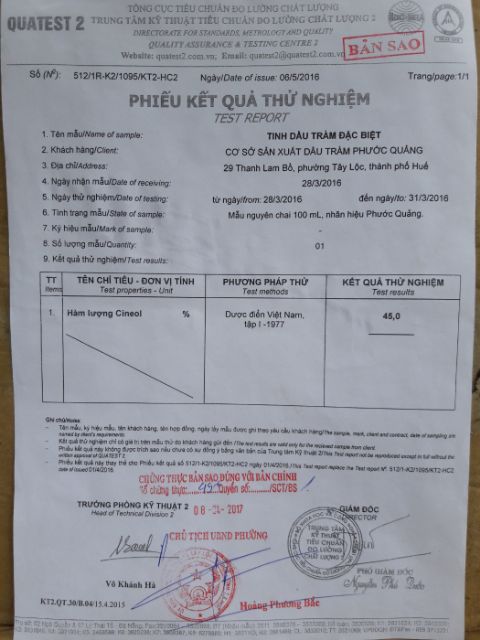 Tinh dầu tràm Huế loại đặc biệt nguyên chất Phước Quảng cho trẻ sơ sinh
