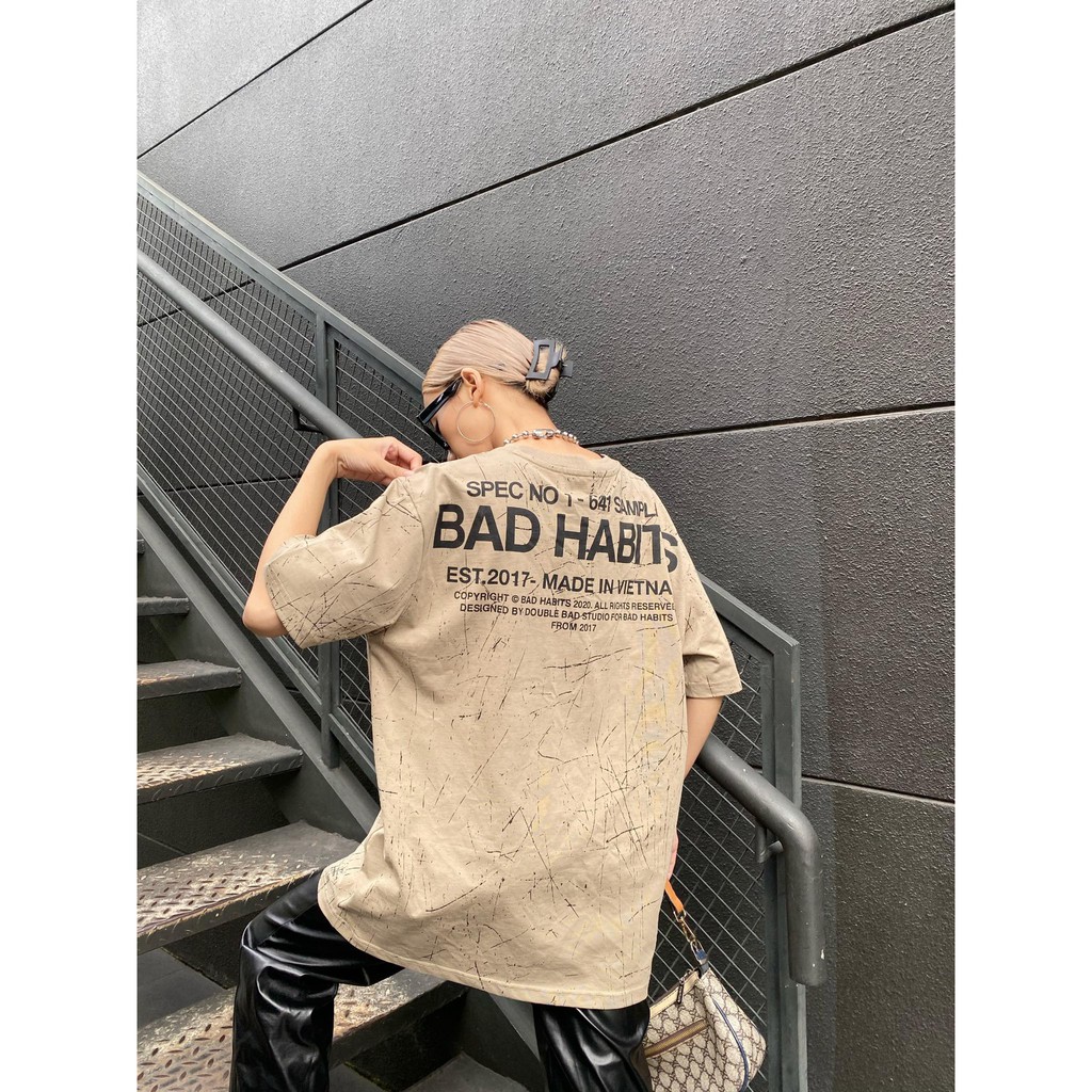Áo Thun Unisex Bad Habits CRACK 100% Cotton - Local Brand Chính Hãng | BigBuy360 - bigbuy360.vn