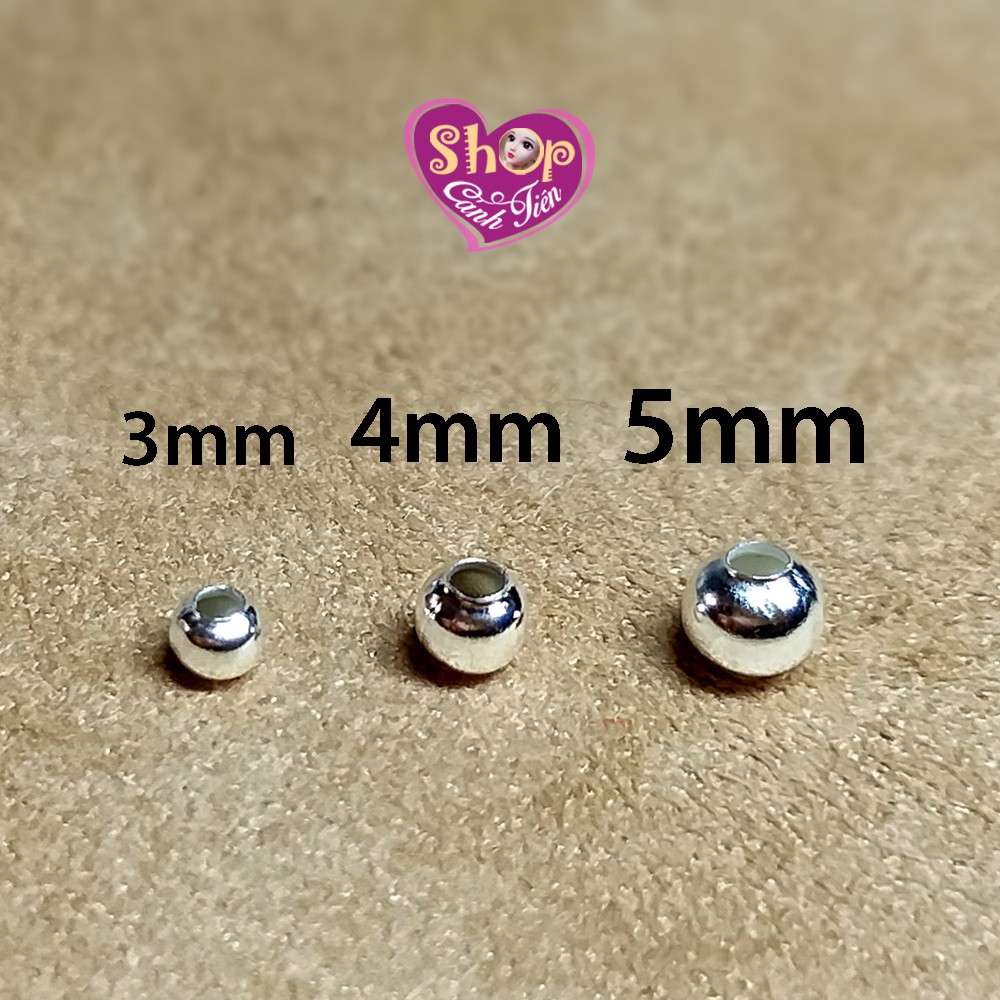 100 hạt Bi Kim Loại Mạ Bạc, Mạ Vàng 2-5mm - Nguyên liệu làm Trang sức Thủ công Giá tốt