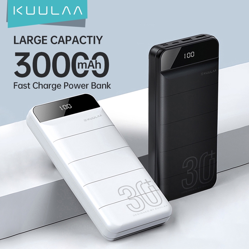 Sạc Dự Phòng Kuulaa 30000mah Màn Hình Kỹ Thuật Số Sạc Nhanh