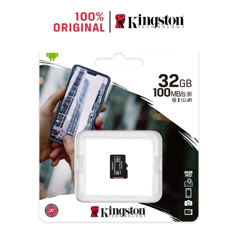 Thẻ nhớ Kingston MicroSD 32Gb Canvas Select Plus Chính Hãng - Bh 24 Tháng Giá Rẻ ( 16 / 32 / 64 )