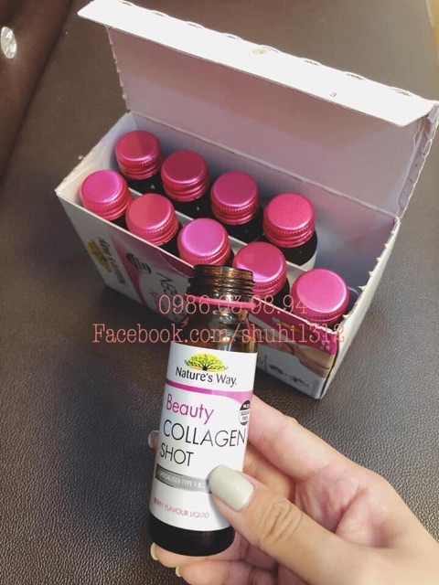 Beauty Collagen Shot Nature's way- Collagen dạng nước hộp 10 chai 50ml/ chai của Úc (hộp 500ml) | BigBuy360 - bigbuy360.vn