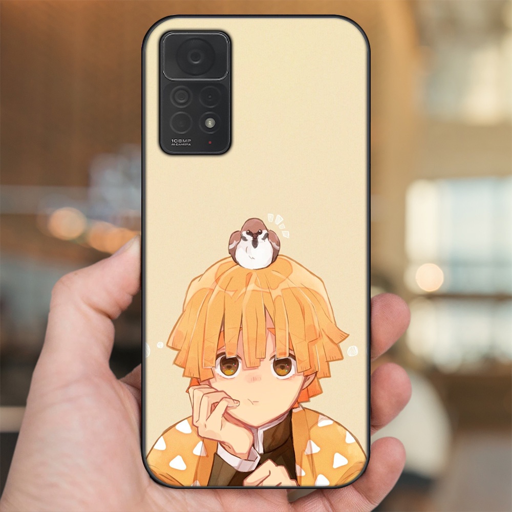 Ốp lưng Xiaomi Redmi Note 11 Pro 4G viền đen in hình Zenitsu Kimetsu no Yaiba