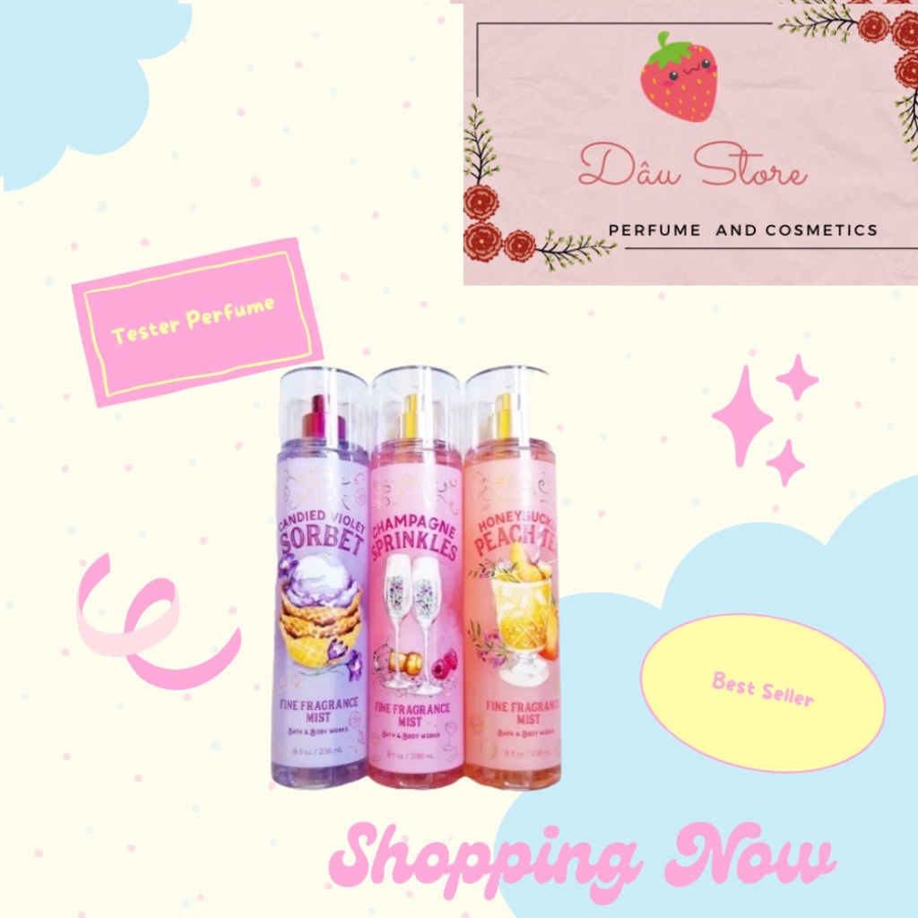 [Dâu Store] Xịt Thơm Body Bath And Bodymist Peach Tea