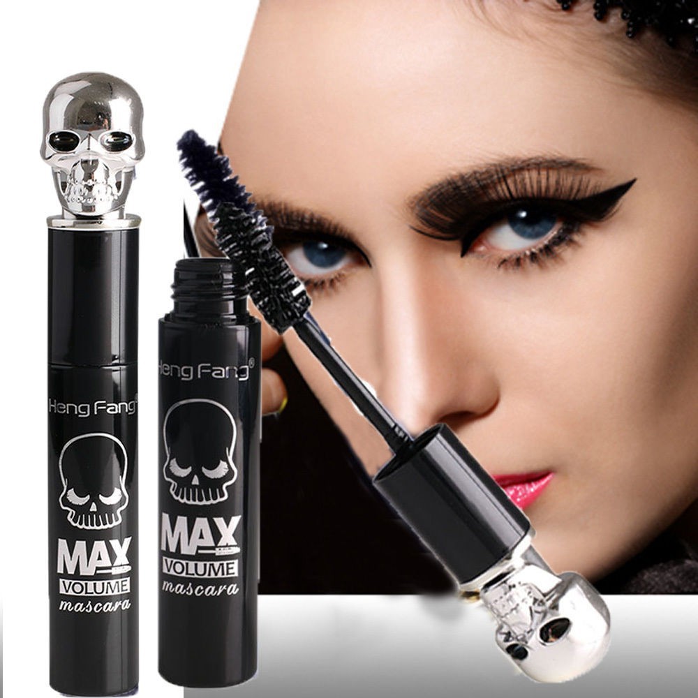 (Hàng Mới Về) Mascara Màu Đen Kháng Nước Chuốt Mi Thiết Kế Hình Đầu Lâu Độc Đáo