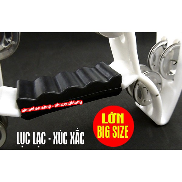 Lục lạc xúc xắc gõ bo nhựa lớn big size (Màu Trắng)