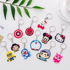 Móc Khóa Nhựa Dẻo Họa Tiết Đáng Yêu