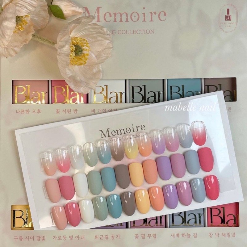 Blanc de blue nail - Sơn gel tách lẻ 1 chai - set mùa xuân MEMOIRE 1pc