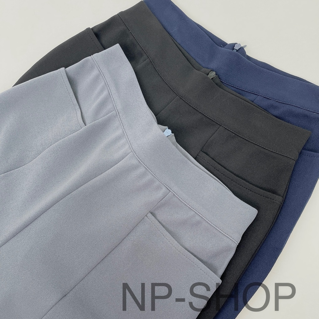 Quần tây nữ ống loe NPSHOP lưng cao dáng dài, quần ống loe cạp cao vải mềm mịn co giãn