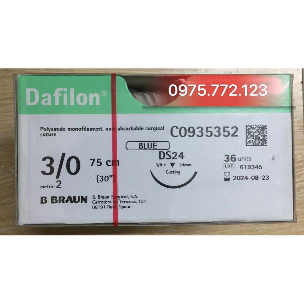 CHỈ PHẪU THUẬT THẨM MĨ DAFILON 3/0
