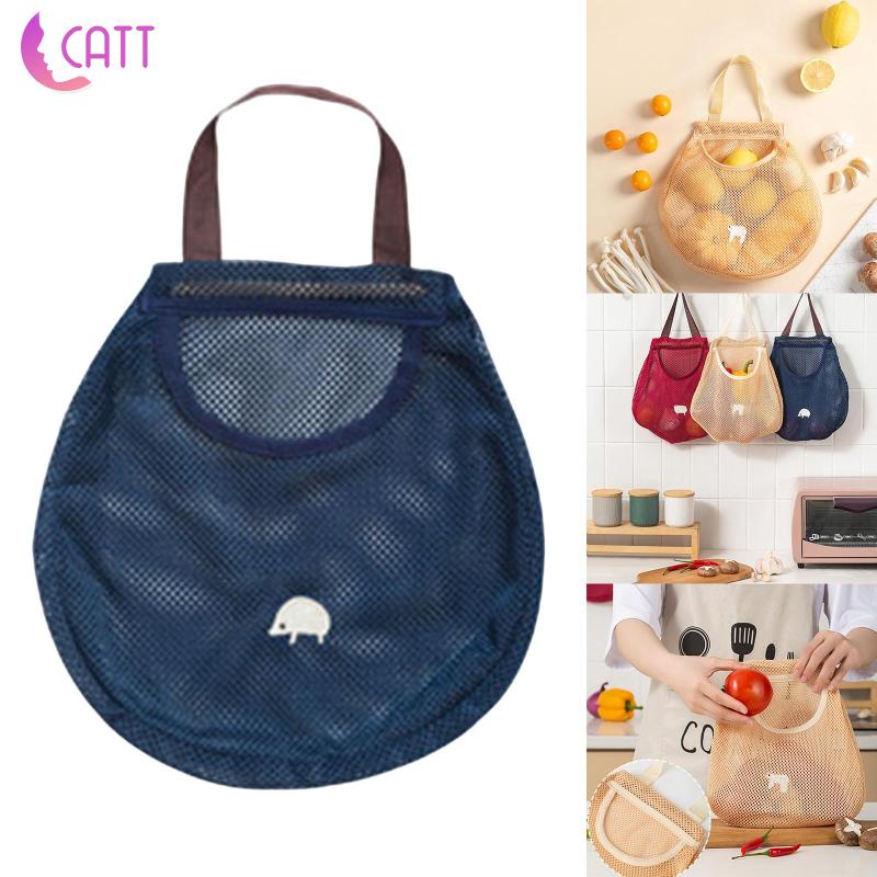 1 Túi Lưới Đựng Trái Cây / Rau Củ Treo Tường Thoáng Khí Bền Bỉ Có Thể Tái Sử Dụng Cho Nhà Bếp / Khách Sạn
