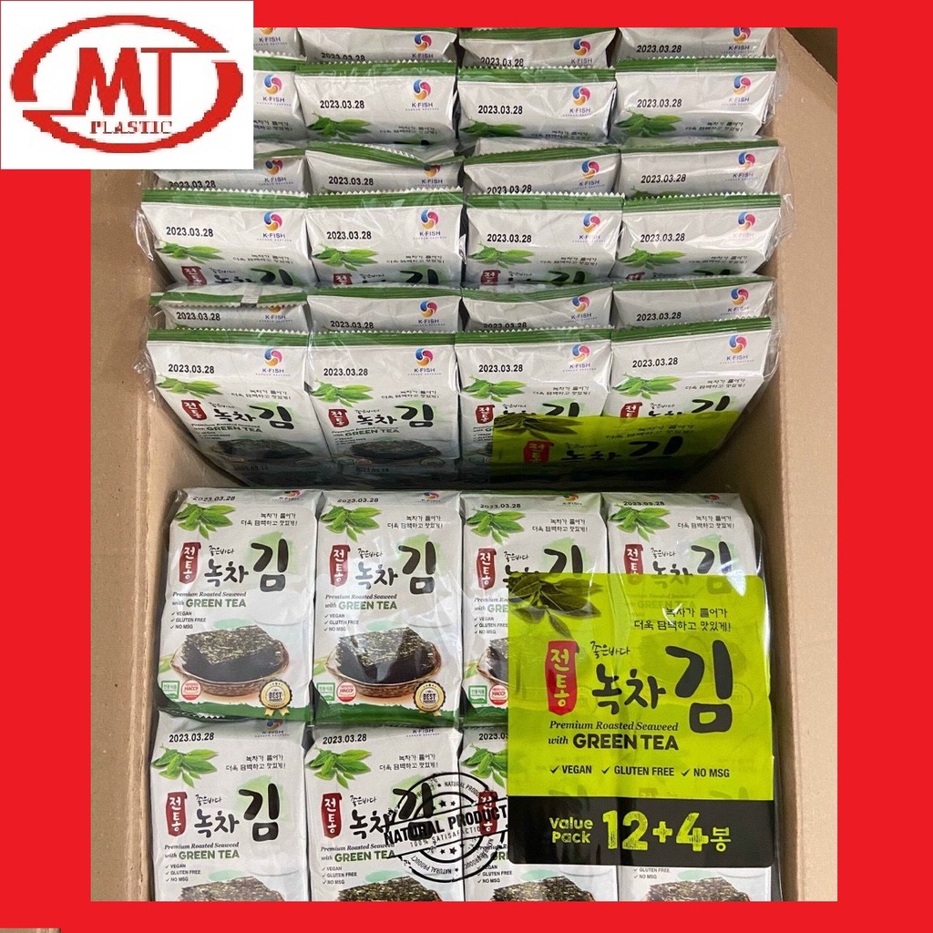 Rong biển ăn liền 2 vị siêu ngon bổ Hàn Quốc hãng K. FISH Korean Sea Food gói 4g