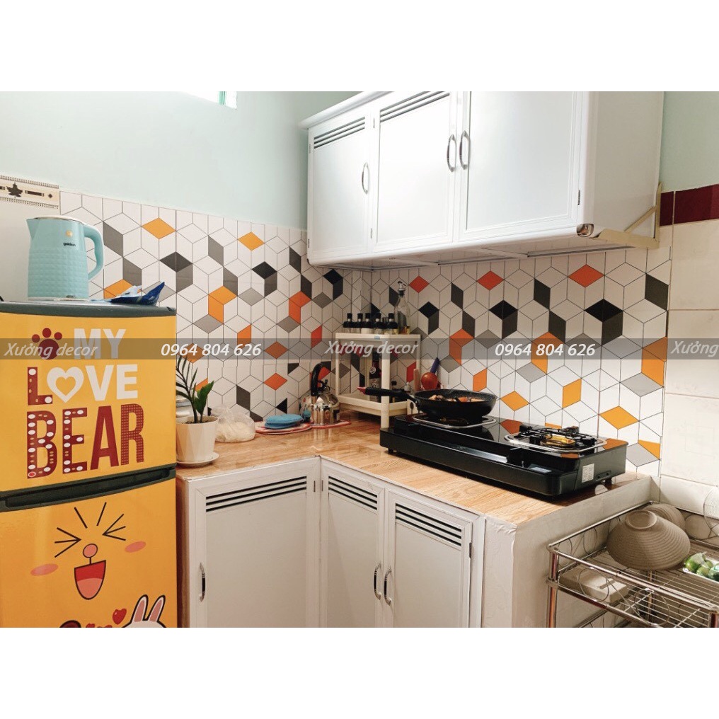 Decal Gạch Bông 40x60cm - Decal Dán bếp, Dán tường, Gạch men - Trang trí nhà cửa - XƯỞNG DECOR FL21