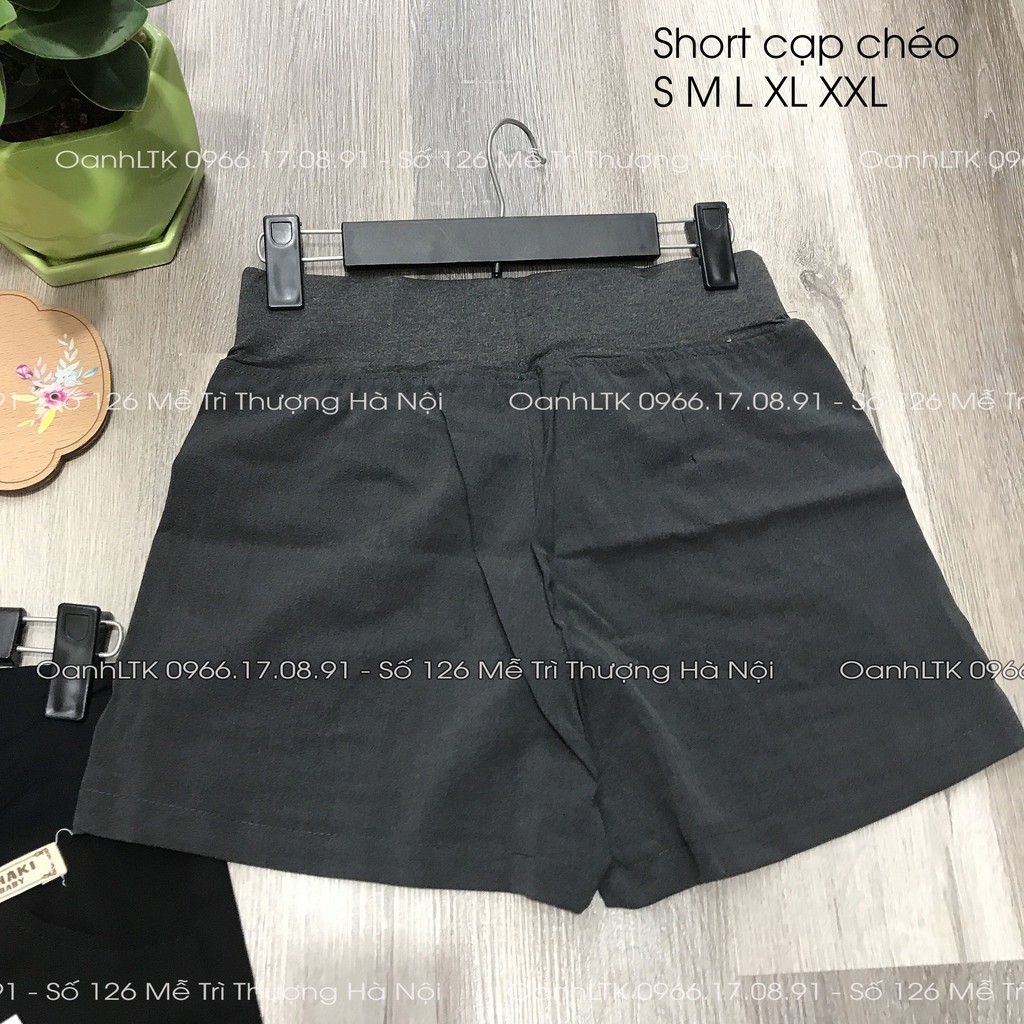 QUẦN SHORT BẦU CẠP CHÉO ( 38-75kg)[FREESHIP] - ẢNH THẬT 100% - SIÊU MỀM MÁT KHÔNG NÓNG BÍ