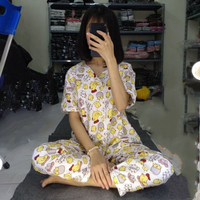 BỘ NGỦ PYJAMA Kate thái tay ngắn quần dài