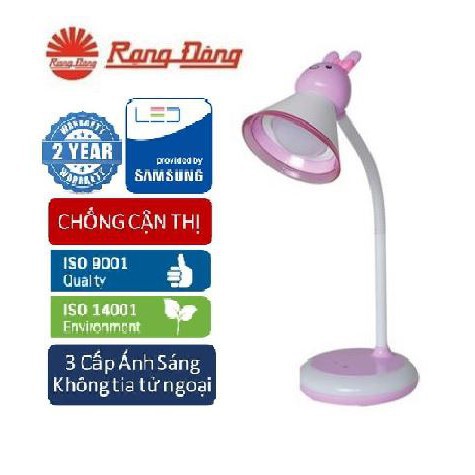 [UY TÍN] Đèn bàn LED Rạng Đông chống cận bảo vệ mắt công suất 5W tiết kiệm điện đế đèn đổi 7 màu RL-31.LED