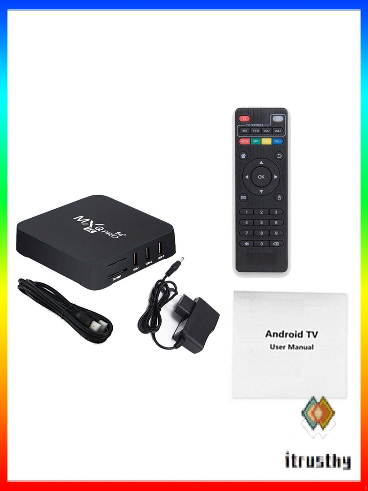 Hộp tv Mxq Pro phiên bản 5.0 Android 7.1/10.1 thông minh 4K 8G+128G