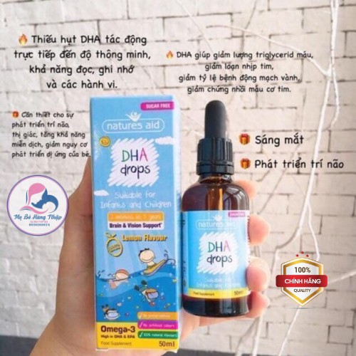 DHA Mini Drops (dạng nhỏ giọt), 50ml, Cho Bé Từ 3 Tháng