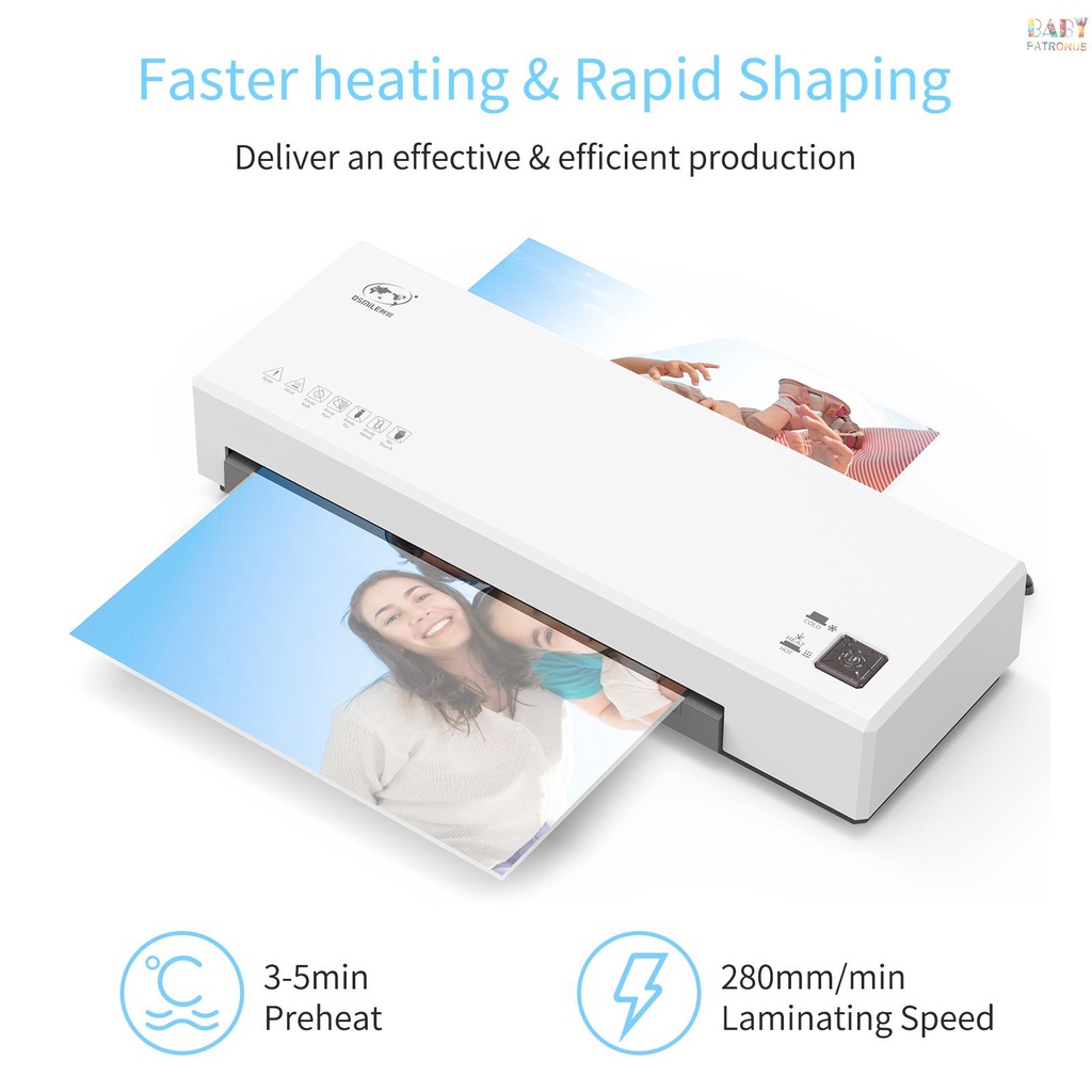 Set Máy Ép Nhựa A4 Cỡ A4 2 Hệ Thống 9 inches Max Rộng Rãi Phù Hợp Với Văn Phòng/Nhà Ở/Văn Phòng