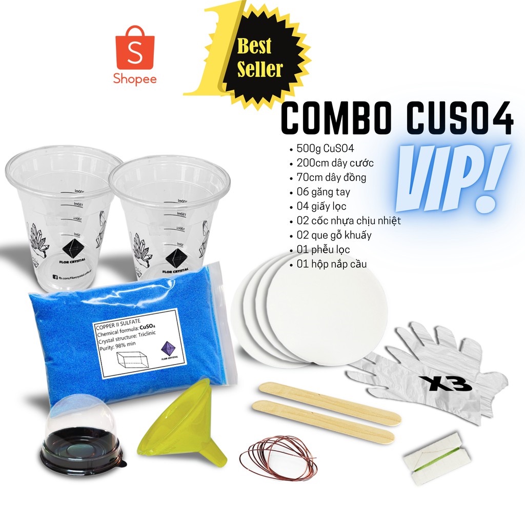 Bộ kit nuôi tinh thể CuSO4 Đồng  Sunphate