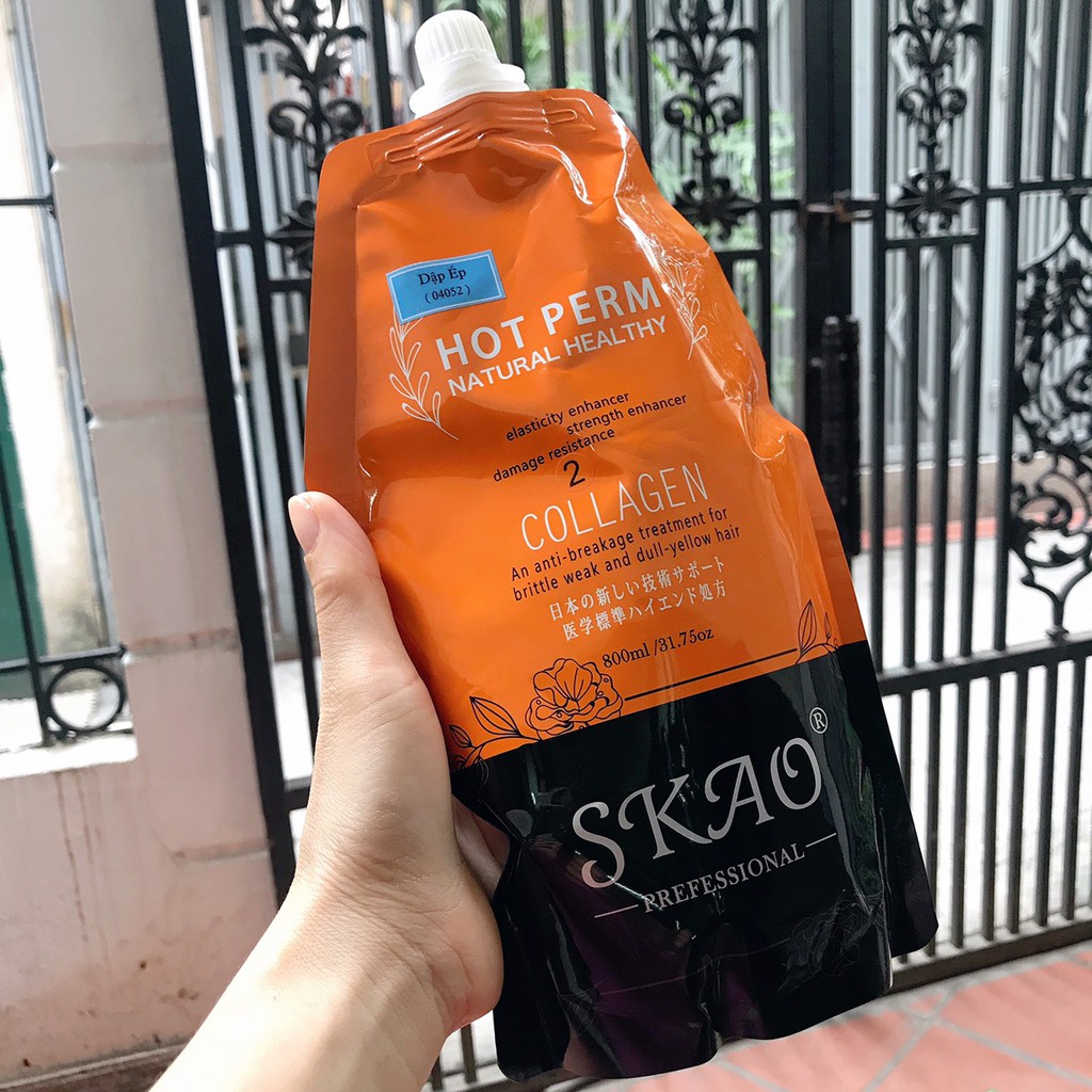 Dập ép tóc SKAO Collagen túi 800ml