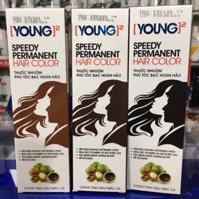Thuốc nhuộm tóc Young đủ màu 60g x 2