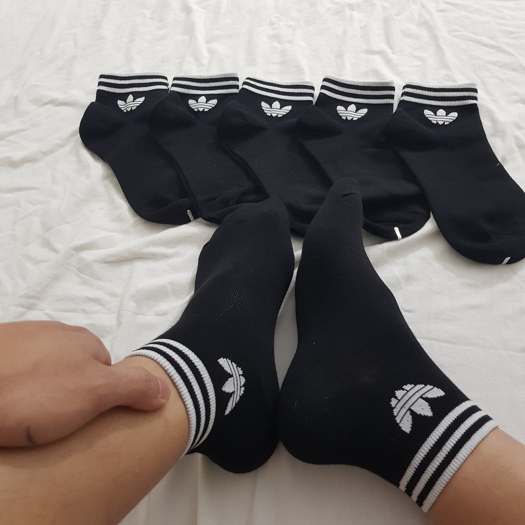 Tất thể thao das sọc trung cổ đen - Free ship + Quà tặng Loved socks by TatsTats.vn