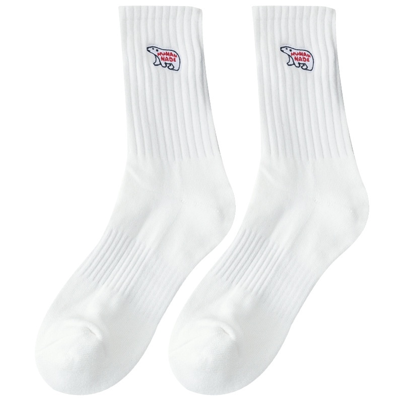 Vớ thể thao WAFNHA D472 thêu họa tiết gấu Bắc cực đáng yêu