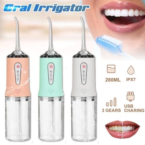 Máy Tăm Nước cầm tay Oral Irrigator - Tăm nước vệ sinh răng miệng cực sạch công nghệ Châu Âu - 3 chế độ xịt