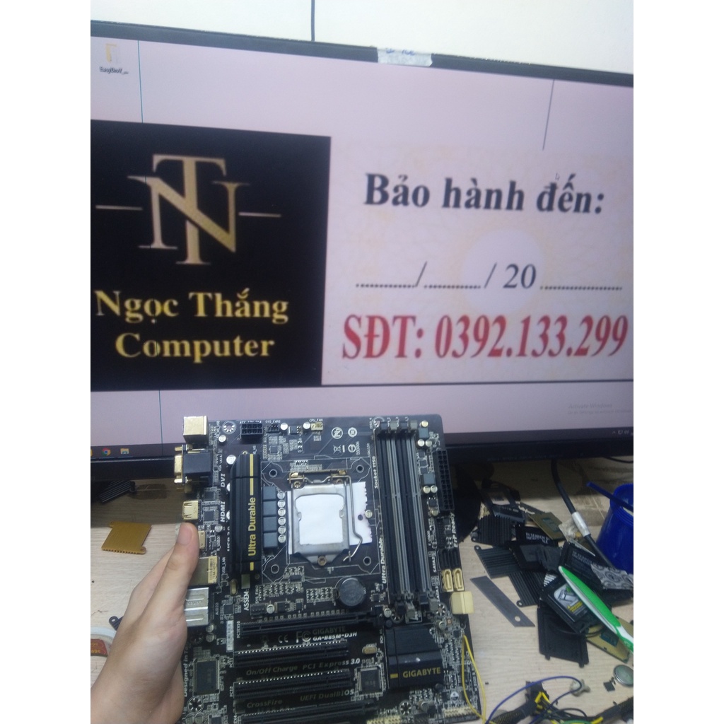 Main GiGabByte B85M 4 khe Ram zin.Main chính hãng bóc máy văn phòng, quán net