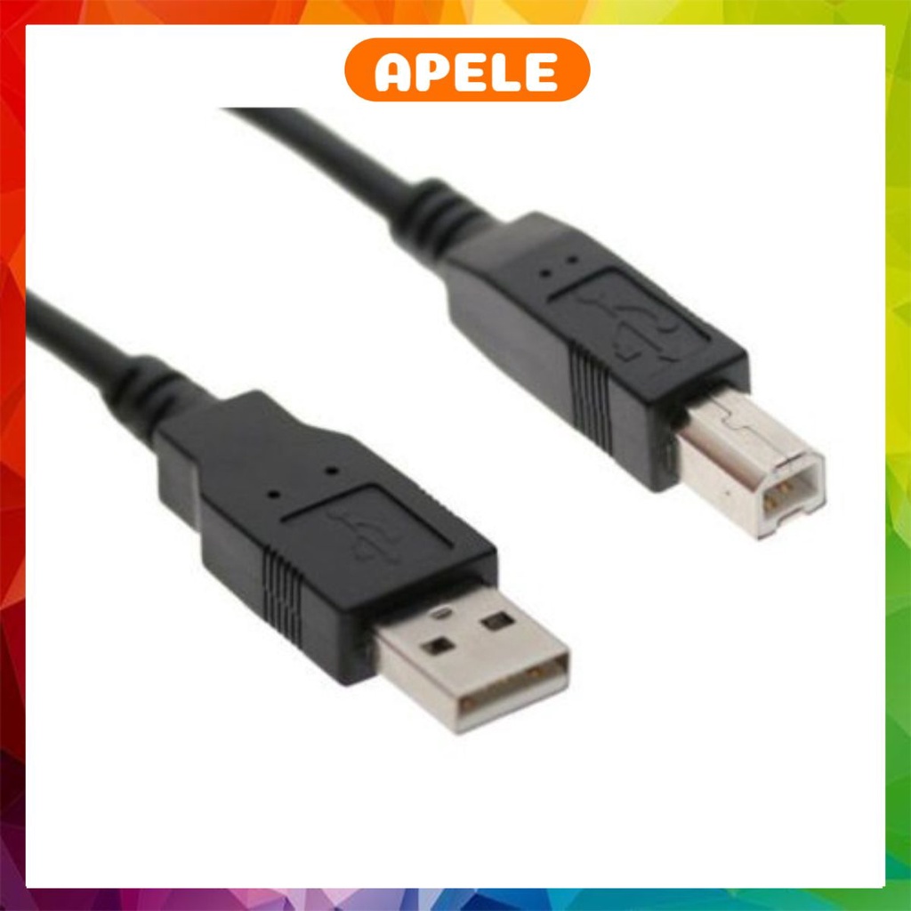 Dây máy in cổng USB 2.0 dài 1M 1.5m 3m 5m chống nhiễu màu đen giá cực rẻ APELE