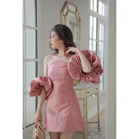 Đầm gấm thêu Louna Dress