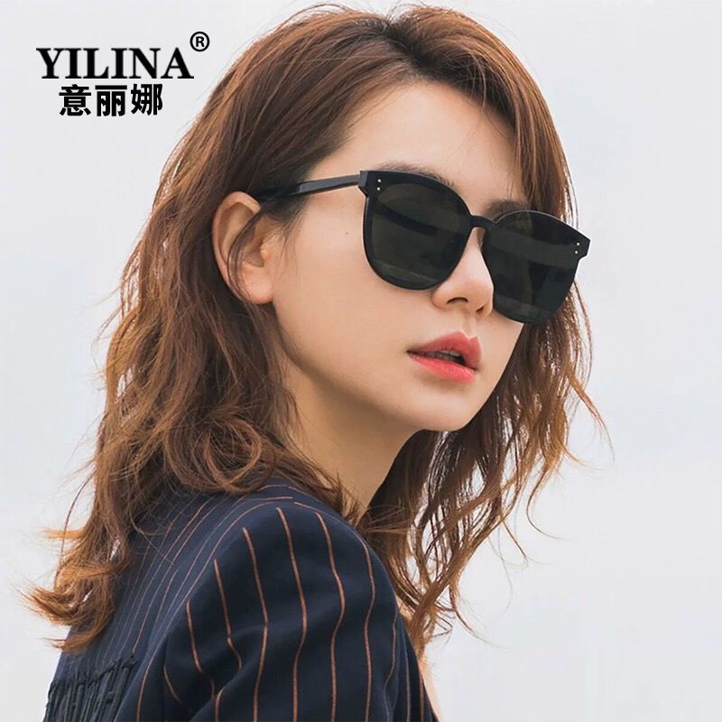 Irina GM Kính râm Phụ nữ 2021 Mới Hợp thời trang Nam Lái xe Đặc biệt Mắt màu đỏ Mặt to Trông mỏng