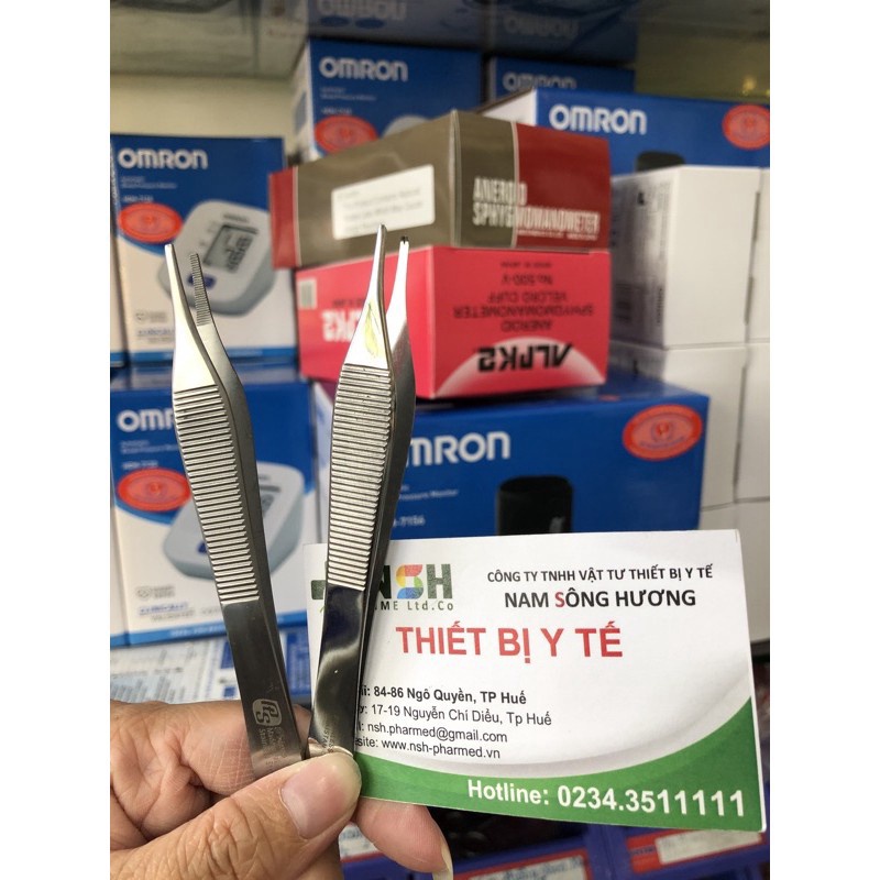 NHÍP ADSON CÓ MẤU VÀ KHÔNG MẤU - NỈA ADSON 12.5cm, kẹp phẫu tích ADSON CÓ MẤU VÀ KHÔNG MẤU HÀNG PAKISTAN THÉP KHÔNG GHỈ
