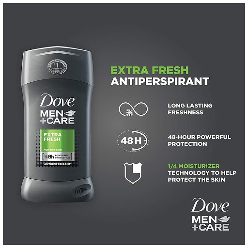 [USA] Lăn sáp khử mùi nam Dove Men +Care Extra Fresh 76g (sáp trắng) ngăn mồ hôi - Mỹ