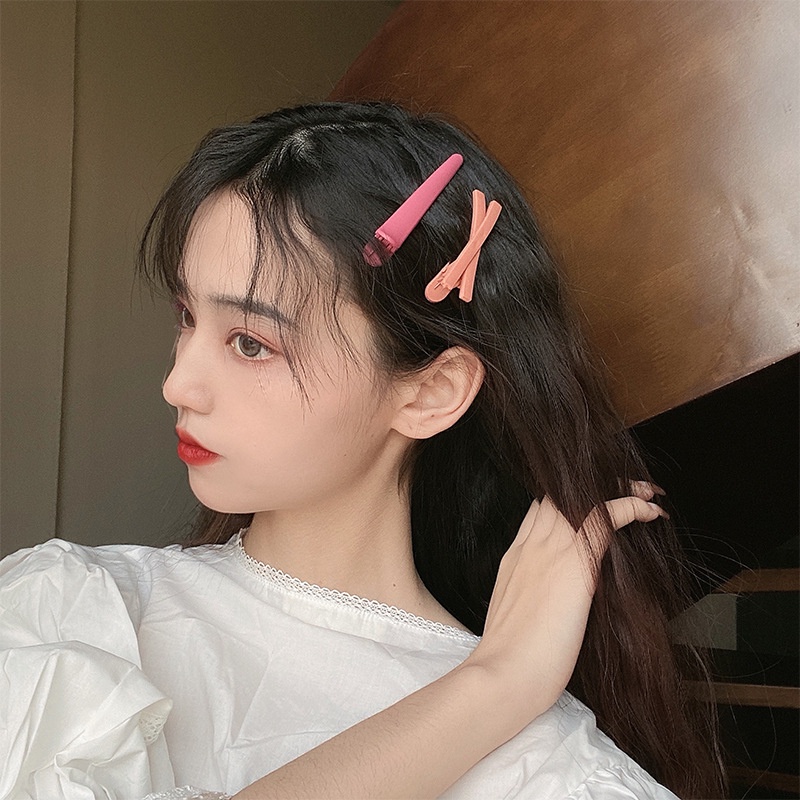 Kẹp tóc acrylic màu kẹo đơn giản phong cách Hàn Quốc cho nữ