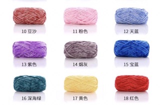 Len nhung Chenille ( màu 21 đến màu 37)