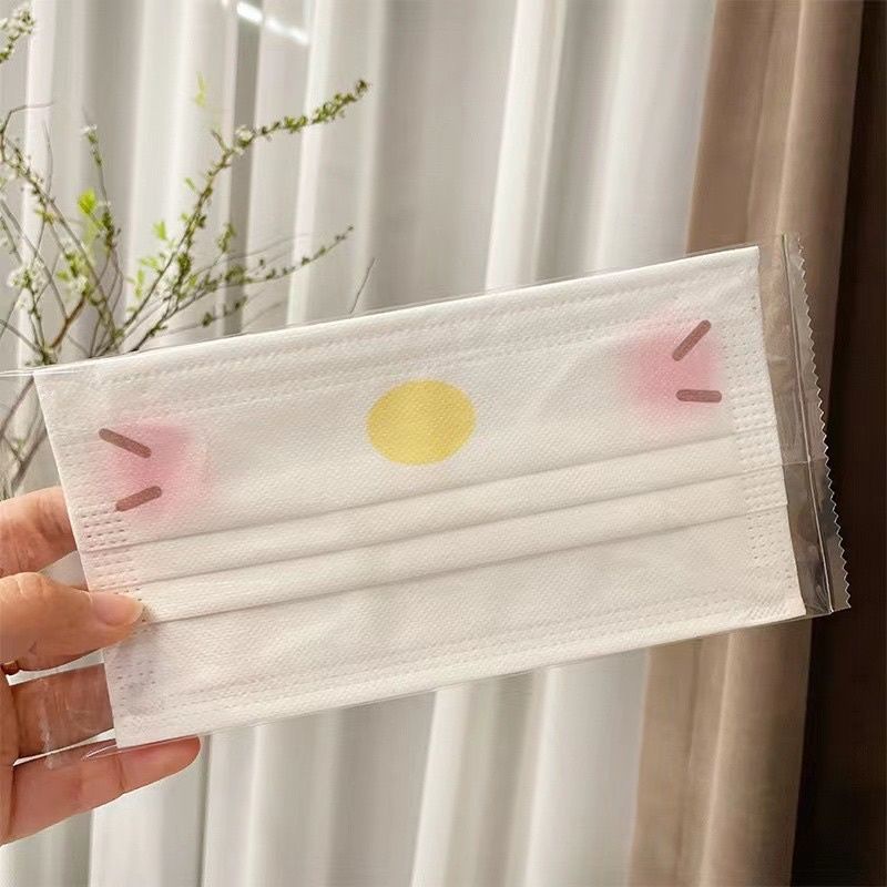 Set 10 khẩu trang 3 lớp MỎNG cute mặt cinnamoroll , kitty người lớn