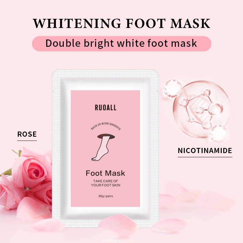 RUOALL Mặt Nạ Tay/Chân Dưỡng Ẩm Cấp Nước Làm Trắng Tẩy Tế Bào Chết Hiệu Quả 36g